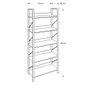 Hanah Home Ktp-850-Oo-1 Estantería de Nogal con Estructura Metálica, 73x172x35 cm, Tablero Melamina.
